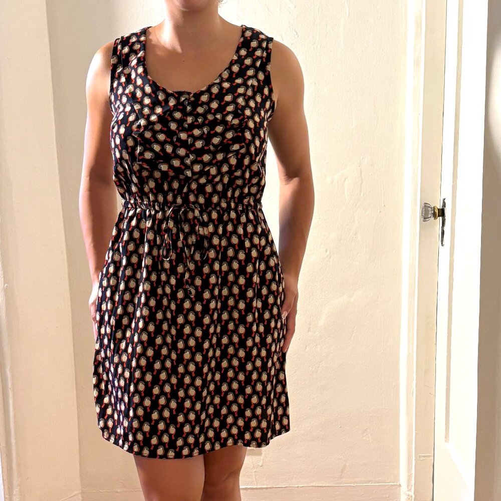 Bebop Sleeveless Dress W/Graphic Bird Design